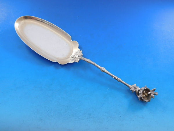 Birds Nest by Gorham Sterling Silver Pudding Spoon 10 1/2" GW Figural Rare