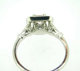 14k Gold Asscher Genuine Natural Morganite and Diamond Halo Ring (#J5053)