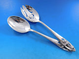 Silver Iris by International Sterling Silver Flatware Set for 12 Service 82 pcs