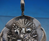 Egyptian Silver Nut Dish Cast Repousse Fruit Flowers Handle Shell Feet (#6747)