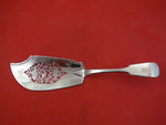 JB English Sterling Silver Fish Server London 1834 Pierced w/ Fish and Bird 12"