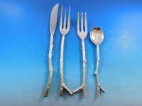 Twigware by Michael Aram Silverplated Cast Brass Flatware Set Branches 25 pc New