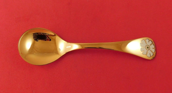 Georg Jensen Sterling Silver Annual Spoon Vermeil with Champion Flower 1981 6"
