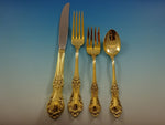 Wild Rose Gold by International Sterling Silver Flatware Service Set 12 Vermeil