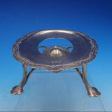 1902 Scottish Silver Oval Warming Stand with Burner and Chased Border (#4214)