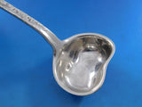 Lap Over Edge Acid Etched Tiffany Sterling Gravy Ladle Leaves Berries 7 1/4"