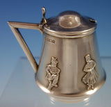 Mappin & Webb English Sterilng Silver Condiment Set 3pc Applied Figures (#2768)