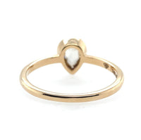 14k Yellow Gold .57ct Rose Cut Champagne Genuine Natural Diamond Ring (#J6022)