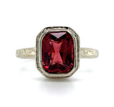 14k White Gold 1.92 Carat Genuine Natural Garnet Ring Size 6.25 (#J5819)