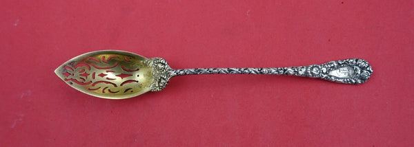 Chrysanthemum by Durgin Sterling Silver Olive Spoon Pierced Original GW 6"