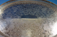 Sheffield Silverplate Tea Tray Gallery Style 2 1/2" x 22" x 12" (#2041)