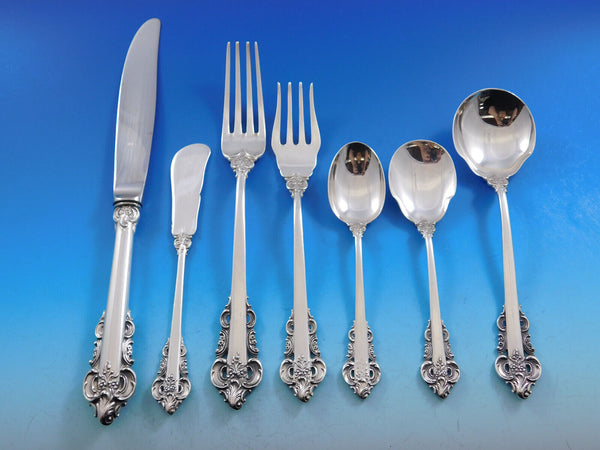 Grande Monarch by Camusso Sterling Silver Flatware Set Service 89 pc Dinner Peru