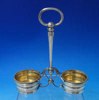 Beaded by Georg Jensen Sterling Silver Condiment Caddy Gold washed #134 (#6134)