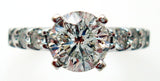 14k 1.14ct Round Genuine Natural Diamond Engagement Ring w/ GSI Report (#J2927)