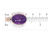 14k Rose Gold 20.56 Carat Oval Genuine Natural Amethyst Pendant (#J7229)