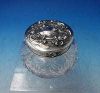 Violet by Unknown Sterling Silver and Cut Crystal Dresser Jar circa 1920 (#5907)