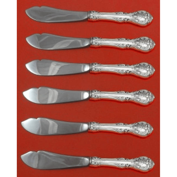 King Edward by Gorham Sterling Silver Trout Knife Set 6pc HH WS Custom 7 1/2"