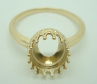 14K Gold Carved Agate Initial Ring - You Choose Personalized New (#J2156)