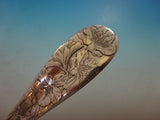 Lap Over Edge Acid Etched by Tiffany Sterling Silver Dinner Fork Rhododendron 8"
