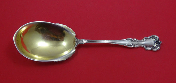 Litchfield by International Sterling Silver Preserve Spoon Gold Washed 7 1/8"