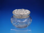 Rose By Stieff Powder Jar with Sterling Silver Lid and Daisy Jar Repousse #4396