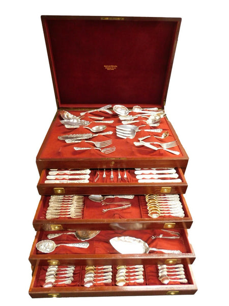 Cluny by Gorham Sterling Silver Flatware Service Massive Set with Vintage Chest