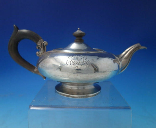Danish .934 Silver Tea Pot Individual w/Wood Handle and Finial 4" x 8 1/4" #5511