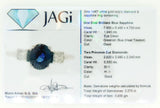 14k Gold 2.04 Carat Genuine Natural Blue Sapphire and Diamond Ring (#J3876)