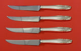 Stradivari by Wallace Sterling Silver Steak Knife Set 4pc HHWS  Custom 8 1/2"