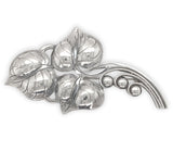 Sterling Kalo Three Leaf Medium Pin w/ Beads Handwrought by Bjarne Axness #J6832