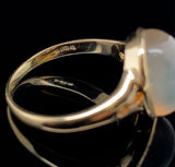 10k Rose Gold 5 Carat Cat's Eye Genuine Natural Moonstone Ring 5.75 (#J6579)