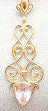 14k Gold Fancy Pendant with 2.16ct Genuine Natural Morganite (#J2763)