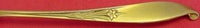 Wishing Star Gold by Wallace Sterling Silver Flat Handle Butter Spreader 6"