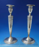 Roanoke by Gorham Sterling Silver Candlestick Pair #A12634 c.1915 10" (#5974)