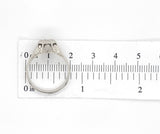 14k Gold Art Deco 1/4ct Genuine Natural Diamond Ring Size 7 Hand Engraved #J6899