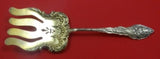 Narcissus by Unger Sterling Asparagus Fork Gold Washed fancy pierced 8 3/4"