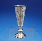 Russian .875 Silver Cordial Cup Engraved with Diamond Shapes 3 1/8" Tall (#4333)