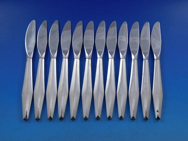 Diamond by Reed and Barton Sterling Silver Butter Spreader HH Modern Set 12 pcs