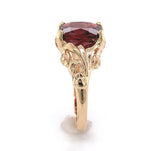 10k Yellow Gold 1.68ct Deep Red Genuine Natural Garnet Ring Size 6.25 (#J6386)