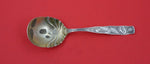 Orchids by Towle Sterling Silver Preserve Spoon GW brite-cut w/ flowers  7 1/8"