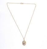 14k Yellow Gold Cultured Pearl Pendant with Chain Contemporary Jewelry (#J6225)
