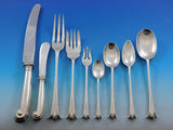 English Onslow by Worcester Sterling Silver Dinner Flatware Set Service 75 pcs