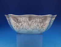 Tiffany & Co. Sterling Silver Bowl Acid-Etched Leaves 9" 5 Pints (#4346-2)