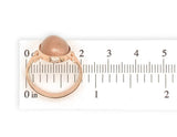 14k Rose Gold 7.22 Carat Oval Cabochon Cut Oregon Genuine Sunstone Ring (#J7536)