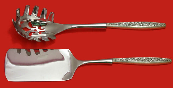 Valencia by International Sterling Italian Pasta Server Set 2pc HHWS Custom