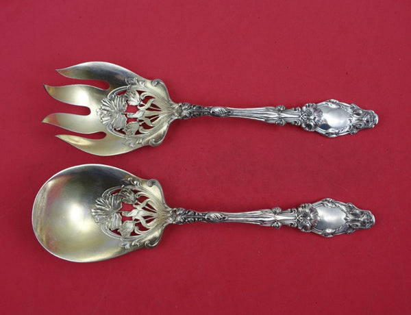 Virginiana by Gorham Sterling Silver Salad Serving Set 2pc GW Pierced 8 7/8"