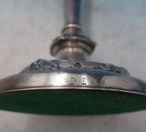 Silver on Copper Candelabra Pair Three-Light 20 inch #6449