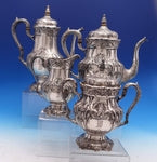 Richelieu by International Sterling Silver Tea Set 4pc Hand Chased (#7858)