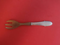Beaded by Georg Jensen Sterling Silver Serving Fork HH w/Horn 1923 Small 6 1/2"