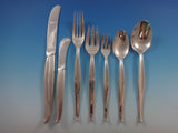 Contour by Towle Sterling Silver Flatware Set Service 64 Pieces Modern Clean